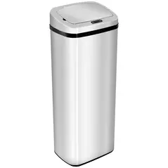 HOMCOM 50L Infrared Touchless Automatic Motion Sensor Dustbin Stainless Steel Trash Can Home Office - 1