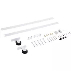 HOMCOM 6FT Rustic Interior Sliding Barn Door Mounting Hardware Kit - White - 8