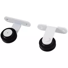 HOMCOM 6FT Rustic Interior Sliding Barn Door Mounting Hardware Kit - White - 5