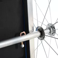 HOMCOM 2 Seat Bike Trailer Bicycle wagon for Kids Child Steel Frame Safety Harness Seat Carrier Hitch Coupler Blue White 130 x 76 x 88 cm - 8