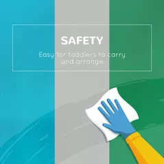 HOMCOM 5 Piece Kids Soft Play Set, Climb and Crawl Activity Toys Set for Baby Toddler, Soft Foam Blocks Indoor Play Equipment Learning Toys Blue - 6