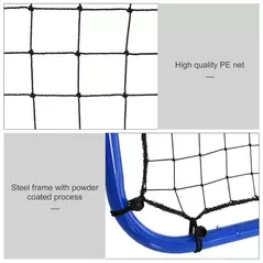 HOMCOM Double Sided Football Rebounder Net, Football Rebound Goal with Five Adjustable Angles, Blue - 8
