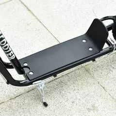 HOMCOM Teen Kick Scooter with Adjustable Handlebar, Inflatable Wheels, Two Brakes, Black - 8