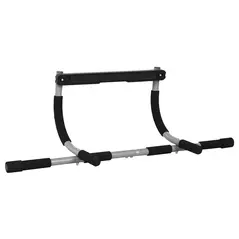 HOMCOM Pull up Bar Doorway, Door Frame Chin up Bar Push up Bar for Home Gym Upper Body Workout, No Drilling or Screws, Grey - 1