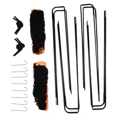 HOMCOM Set of 2 Football Goal Net 6 x 3 ft Foldable Outdoor Sport Training Teens Adults Football with Carrying Bag Orange - 8