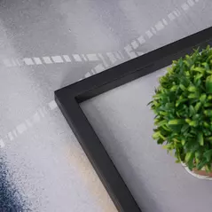 HOMCOM C Shape Bedside Table w/Metal Frame Marble-Effect Top Sofa Narrow Snack End Table for Living Room, Black - 8