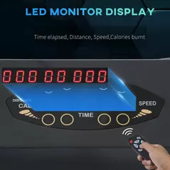 HOMCOM Steel Folding Motorized Home Treadmill w/ LCD Monitor Black - 5