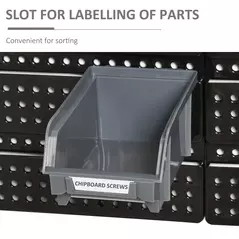 DURHAND 30 Cubbie On-Wall Storage Board Tool Screw Organiser Garage Workshop DIY Container w/ Screw Kit Tool Equipment Tidy - 7