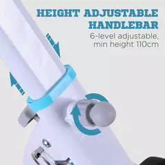 HOMCOM Stepper w/ Handle Hand Grip Workout Fitness Machine For Fitness Aerobic Exercise Home Gym White - 5