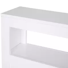 HOMCOM 72x16cm Narrow Bathroom Storage Unit w/ 2 Drawers Open Top 4 Wheels Slimline Modern Rolling Home Organisation - 7