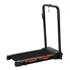 HOMCOM Steel Folding Motorized Home Treadmill w/ LCD Monitor Black - 1