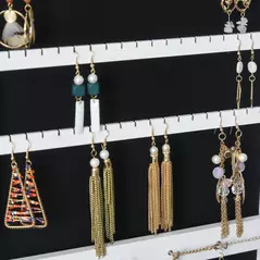 HOMCOM Jewelry Cabinet Standing Mirror Full Length Makeup Lockable Armoire Storage Organizer White - 4