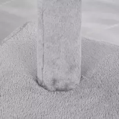 PawHut 96cm Cat Tree for Indoor Cats Condo Sisal Scratching Post Cat Tower Kitten Play House Dangling Ball Activity Center Furniture Grey - 9