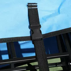 Outsunny 90L Festival Trolley on Wheels, Folding Camping Trolley Cart with Adjustable Handle, Portable for Outdoor, Garden, Shopping, Fishing, Blue - 9