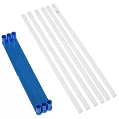 PawHut Dog Agility Equipment Training Adjustable Obstacle Course Set with 6 Weaves Poles Storage Bag for Pet Outdoor Games Exercise - 7