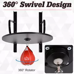 HOMCOM Wall-mounted Punching Ball Height Adjustable Hanging Speedball Platform Set Frame Stand Boxing Sports - 4