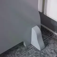 HOMCOM Kids Wooden Step Stool Kitchen Helper w/ Non-Slip Panels Handles Child Toddler Home Help 3 - 8 Yrs Grey - 6