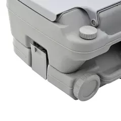HOMCOM 10L Plastic Portable Toilet - Grey - 9