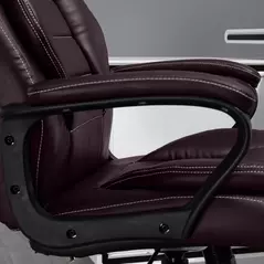 Vinsetto Office Chair with 6-Point Maaage, PU Desk Chair with Padded Seat and Armrest, Computer Chair with Tilt Function for Home, Brown - 9