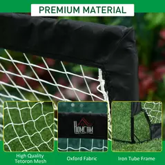HOMCOM Set of 2 Football Goal Net 6 x 3 ft Foldable Outdoor Sport Training Teens Adults Football with Carrying Bag Black - 7
