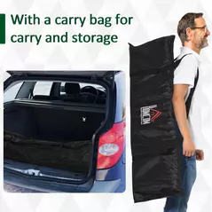 HOMCOM Set of 2 Football Goal Net 6 x 3 ft Foldable Outdoor Sport Training Teens Adults Football with Carrying Bag Black - 5