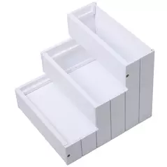 PawHut Dog Steps for Bed Sofa, 3 Step Wooden Dog Stairs for Sofa, Pet Stairs with Storage for Small Cats and Puppy, White - 7