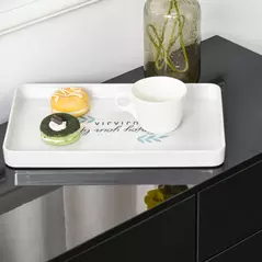 HOMCOM High Gloss Side Cabinet, Push-Open Design with 2 Drawers and 2 Cabinets for Living Room, 74H x 117W x 36Dcm, Black - 9