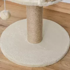 PawHut Cat Tree Cat Scratching Post for Indoor Cats Kitten Play Tower Activity Centre Climbing Stand with Dangling Ball Beige - 8