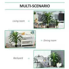 Outsunny Artificial Plant in Pot, Fake Plant for Home Indoor Decor, 110cm, Green - 6