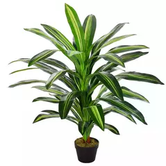 Outsunny Artificial Plant in Pot, Fake Plant for Home Indoor Decor, 110cm, Green - 2