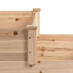 Outsunny 470L Raised Garden Bed, 3-Tier Planter Kit, Elevated Wooden Planters for Garden, Yard & Patio, 124 x 124 x 56 cm - 8