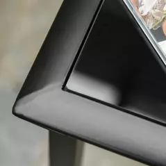 Outsunny 3 Pieces Sun Lounger Chair Set, Metal Frame Garden Outdoor Sunbathing Chair with Side Table and Armrest, Grey - 8