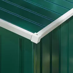 Outsunny 7.7 x 5.7ft Metal Garden Shed with Ventilation Slots and Sliding Doors, Galvanised Outdoor Tool Storage House, Green - 8