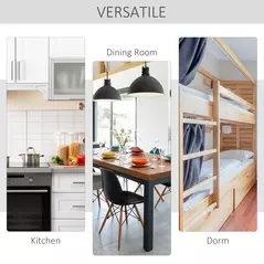 HOMCOM Foldable Dining Table Drop-Leaf Folding Desk Side Console with Storage Shelf for Kitchen,Dining Room - 7