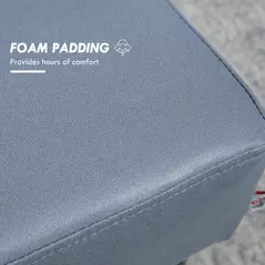 HOMCOM Microfiber Cloth Footstool, Small Foot Rest, Rectangle Sofa Stool for Bedroom Living Room, Grey - 4