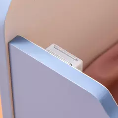 HOMCOM Kids Wooden Toy Box Children Storage Chest Bench Organiser Safety Hinge Bedroom Playroom Furniture Blue - 9