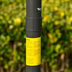 Outsunny 2.7m Patio Garden Umbrella Outdoor Parasol with Tilt Crank and 24 LEDs Lights (Grey) - 8