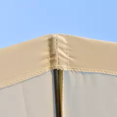 Outsunny 2.5m Shanghai Garden Parasol Umbrella with Crank & Tilt, Adjustable Outdoor Sun Shade, Off-White - 8