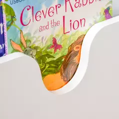 HOMCOM Wooden Kids Toy Box Children Storage Chest Organiser Book Slot Safety Hinge Playroom Furniture White - 7