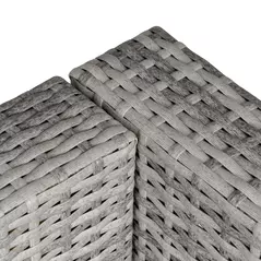 Outsunny Single Seater Rattan Chair Sofa with Padded Cushions, All-Weather PE Wicker Weave Garden Armchair with Armrests, Grey - 8