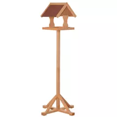PawHut Wooden Bird Table Wild Bird Feeding Station Freestanding Feeder for Garden Outdoor 55 x 55 x 144cm - 1