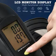 HOMCOM Portable Pedal Exerciser, Mini Exercise Bike with 8 Levels Magnetic Resistance and LCD Display, Cycle Leg Exerciser Sitting Down - 4