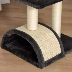PawHut 72cm Cat Tree with Scratching Post, Pad for Indoor Cats - Black - 9