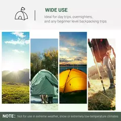 Outsunny Dome Tent for 3-4 Person Family Tent with Large Windows Waterproof Green - 7