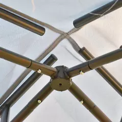 Outsunny 3 x 3 m Metal Gazebo, Garden Pavillion, Double Roof Outdoor Canopy Shelter with Mesh Sidewalls, Grey - 7