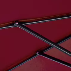 Outsunny Cantilever Umbrella Parasol Hanging Banana Steel Dark Green 3M Patio Wine Red - 8