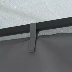 Outsunny 3 x 3 m Garden Gazebo Double Roof Marquee Patio Wedding Party Tent Canopy Shelter with Sidewalls, (Dark Grey) - 9