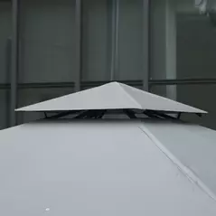 Outsunny 3 x 3 m Garden Gazebo Double Roof Marquee Patio Wedding Party Tent Canopy Shelter with Sidewalls, (Dark Grey) - 8