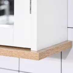 kleankin Bathroom Mirror Cabinet Wall Mounted Storage Cupboard with Double Door and Adjustable Shelf, White - 8