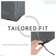 Outsunny 200x73cm Outdoor Garden Rattan Furniture Protective Cover Water UV Resistant Grey - 6